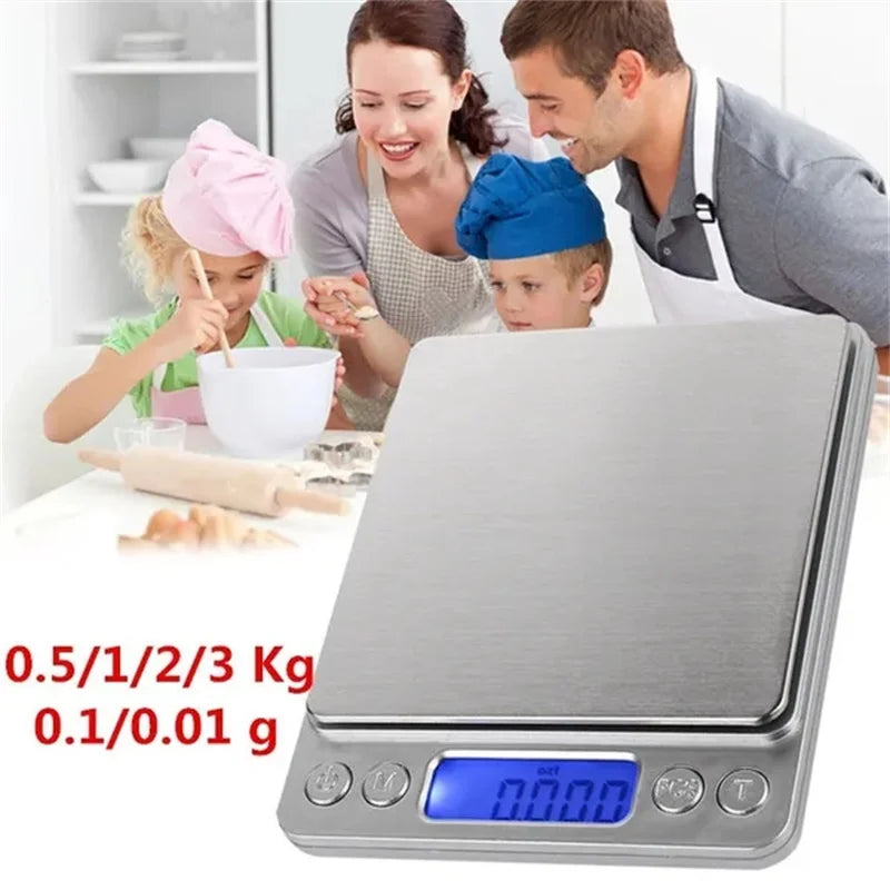 0.5/1/2/3kg Electronic Household Kitchen Scale Food Spice Scales Vegetable Fruit Measuring Scales Digital Jewlry Weighing Scale