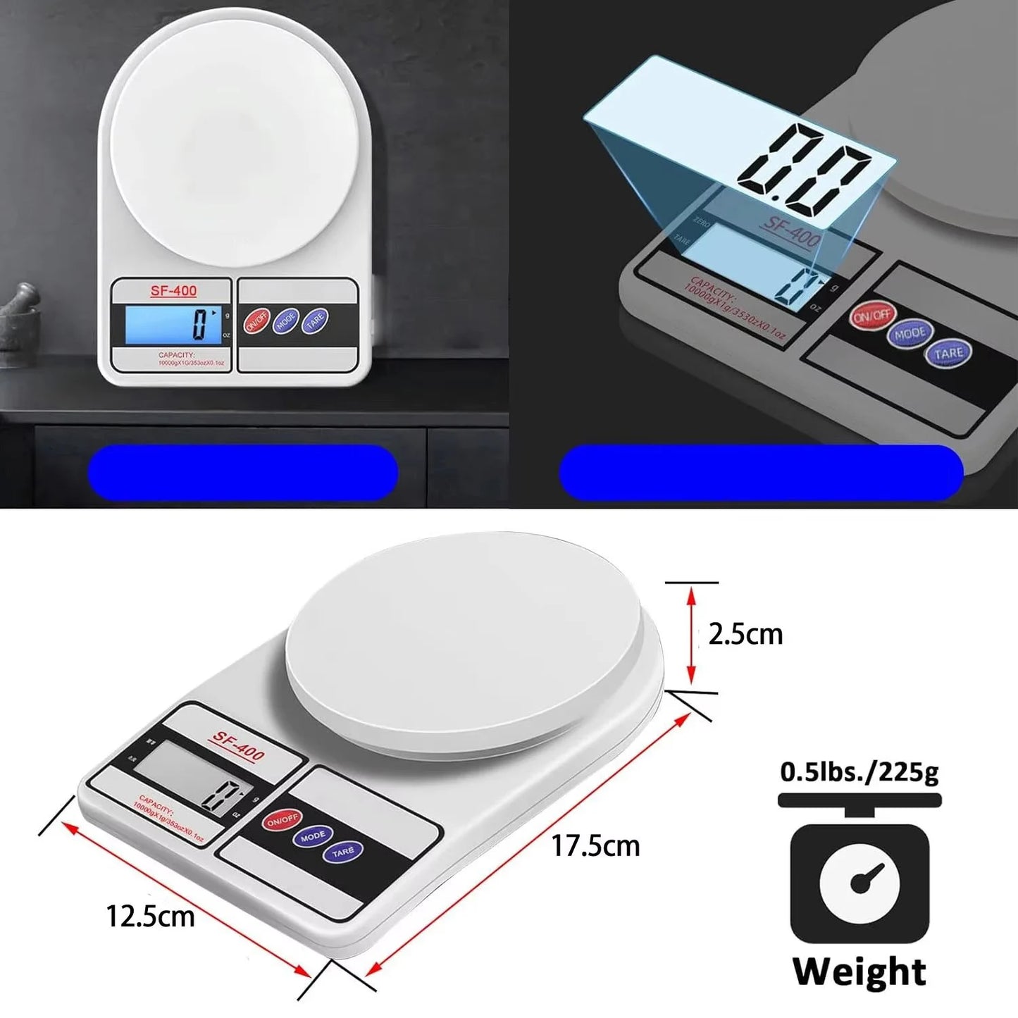 Digital Kitchen Scale 5kg/1g High-Precision LED Electronic Scales Portable Food Weight Balance Measuring For Home Kitchen Tool