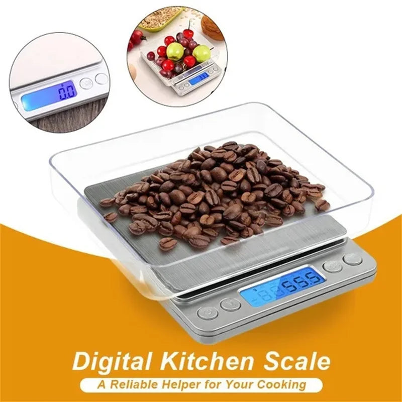 0.5/1/2/3kg Electronic Household Kitchen Scale Food Spice Scales Vegetable Fruit Measuring Scales Digital Jewlry Weighing Scale